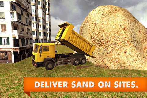 Sand Excavator Truck Simulator – real 3D construction crane game screenshot 2