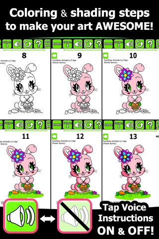 Fun2draw™ Animals Lv3 - How to Draw & Color Stylish Pretty Kawaii Animal Characters screenshot 3