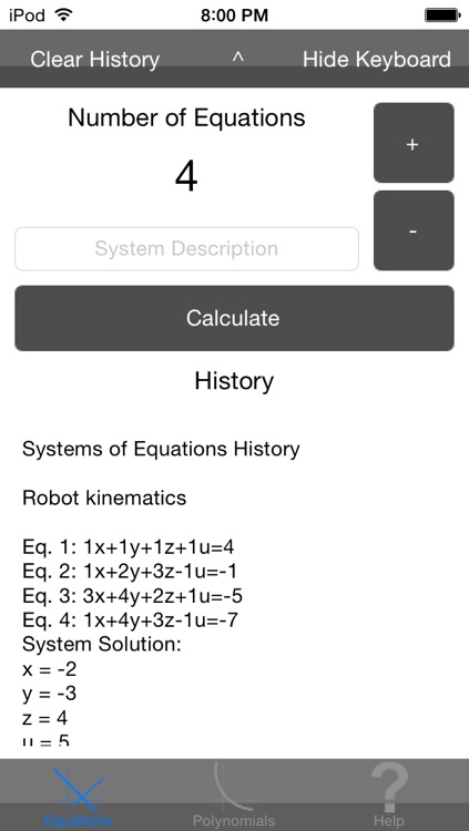 Equations Calculator