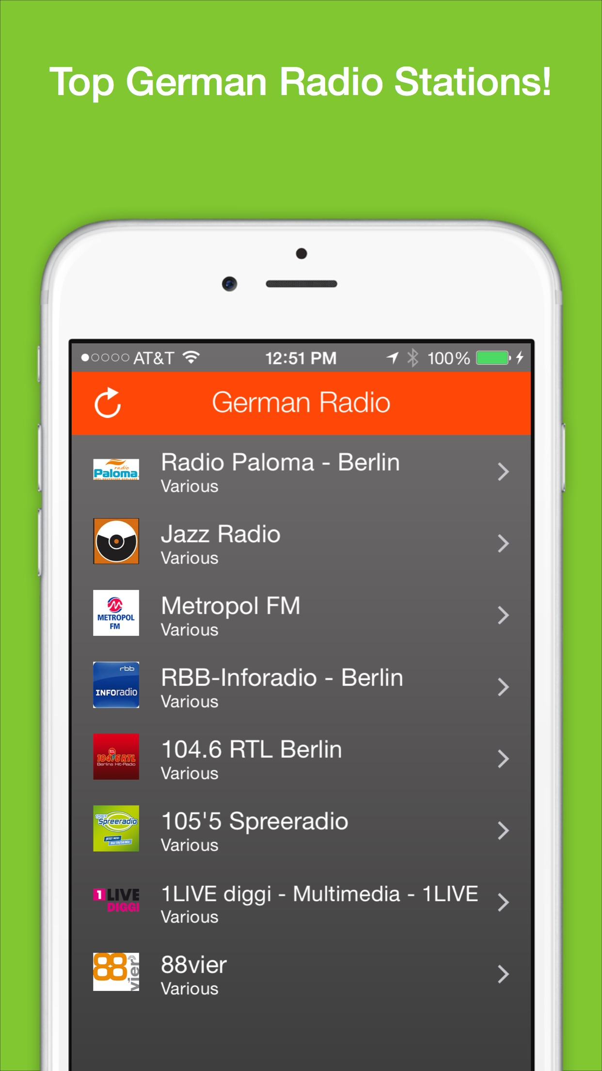 German Radio - Top FM stations