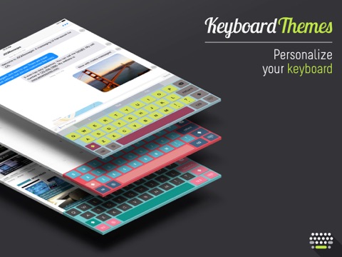 キーボードテーマ - iPhone＆iPad（iOS8版）のためのカスタムカラーキーボード＆フォントスタイルのおすすめ画像1