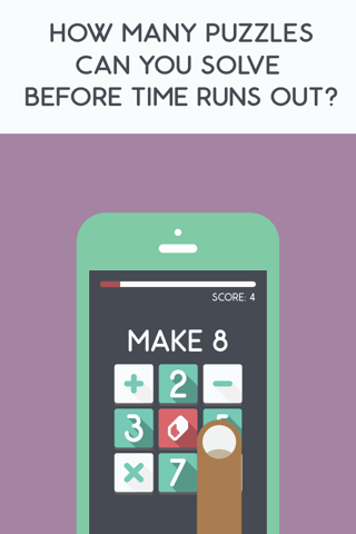 Make The Number - A Fast Paced Math Puzzle Game Like 24 For All Ages From Child To Adult That Is Better Than Flash Cards screenshot 4