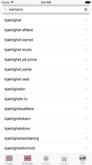 Norwegian English best dictionary iPhone screenshot 5 - Education app