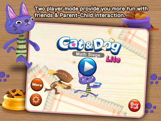 Cat & Dog - Math Siege Educational Game for kids