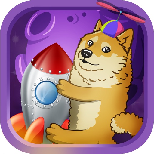 Doge Galaxy Copter Arcade Game Of Kabosu, A Doge Meme Of The Female Shiba Inu Dog icon