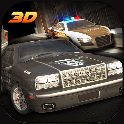 Real police car chase simulator 3D icon