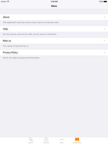 Lettore QR iPad screenshot