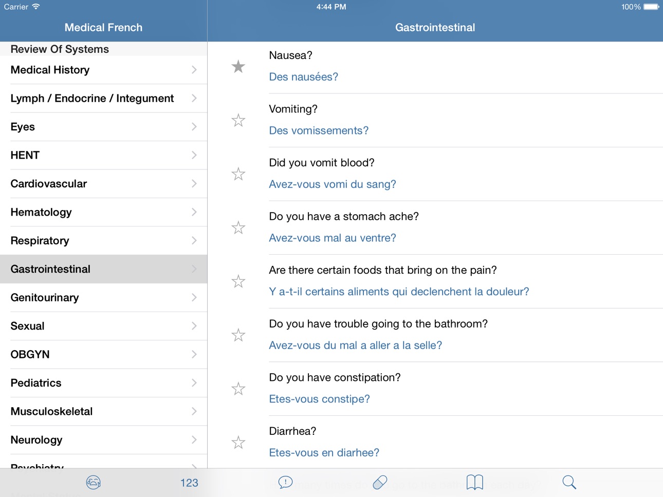 Screenshot 8 of Medical French: Healthcare Phrasebook