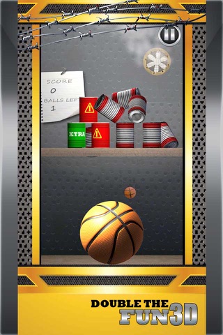 Shoot Hoops Basketball Toss Game 3D - Real Knockdown Cans Flick Game screenshot 2