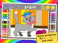 Colorful math Free «Animals» — Fun Coloring mathematics game for kids to training multiplication table, mental addition, subtraction and division skills! iPad image 3