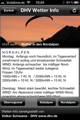 GleitschirmWetter screenshot 2