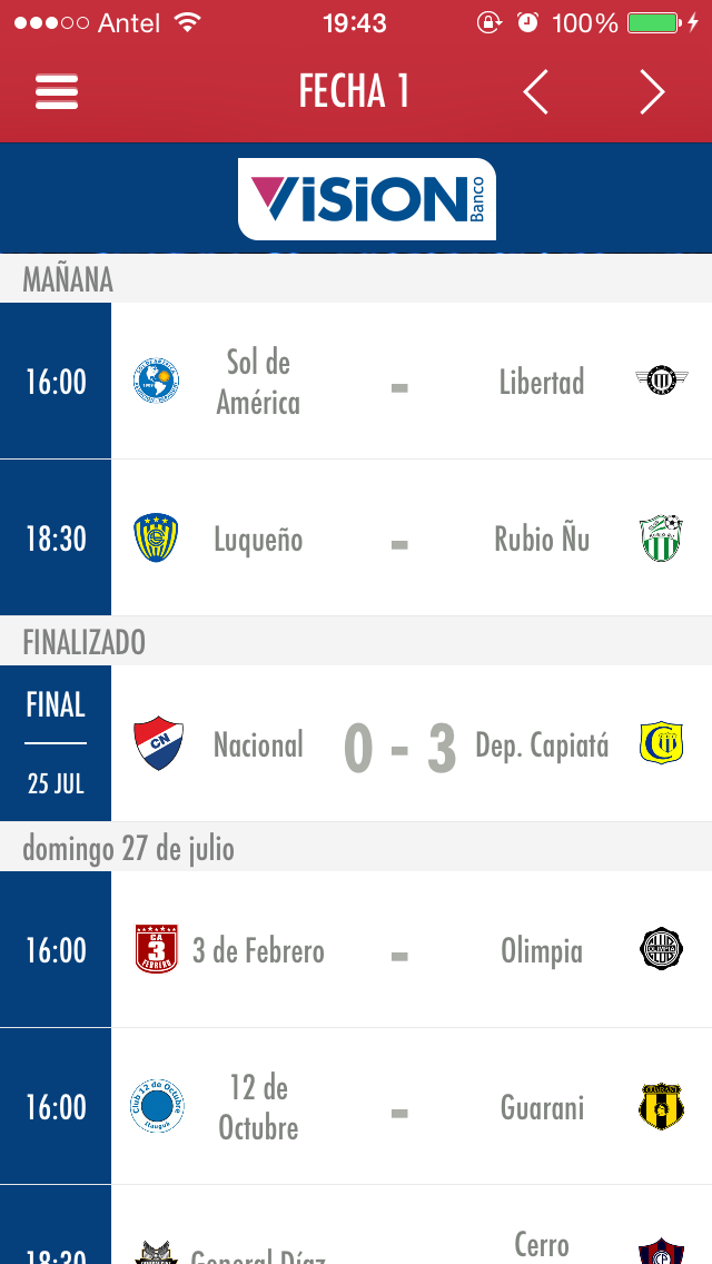 Screenshot #1 pour Fútbol Paraguay