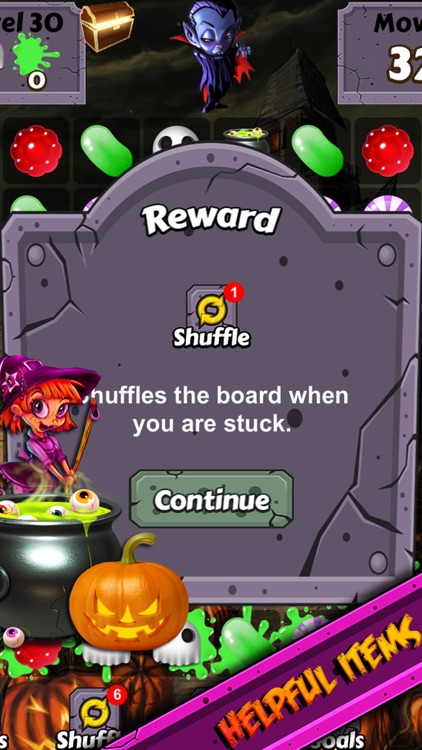 Halloween Candy World Adventure - Pop the gummy drop & match yummy treats to collect skull gems screenshot-4