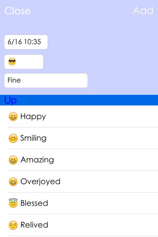 YasMood - Record Moods and Activities Using Emojis screenshot 2