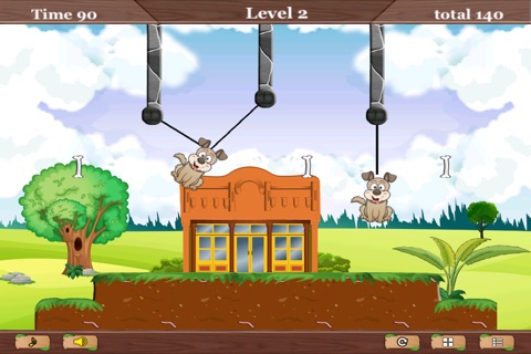 Feed My Pet Dog Free: A Logic Rope Rescue Strategy Game screenshot 2