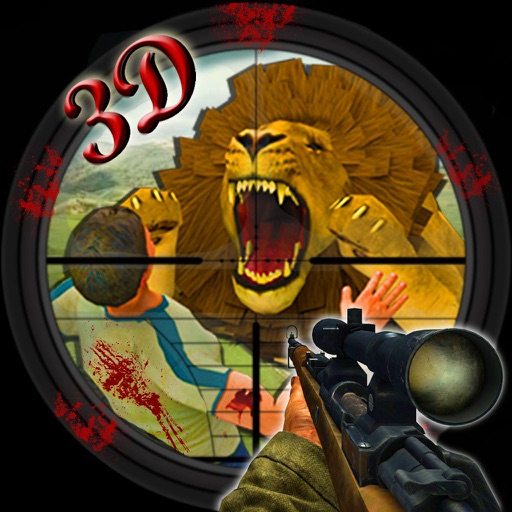 Wild Lion Sniper Hunter 3D - an action filled thrilling hunting game for shooters Icon