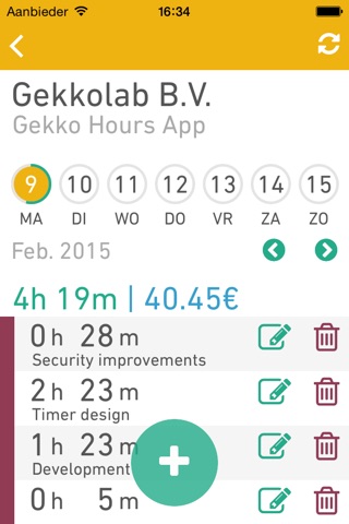 Gekko Hours - Time tracking screenshot 3
