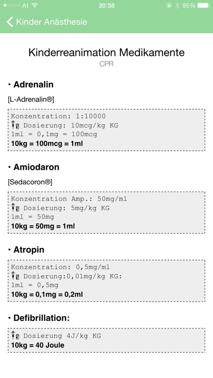 Kinder Anästhesie XS