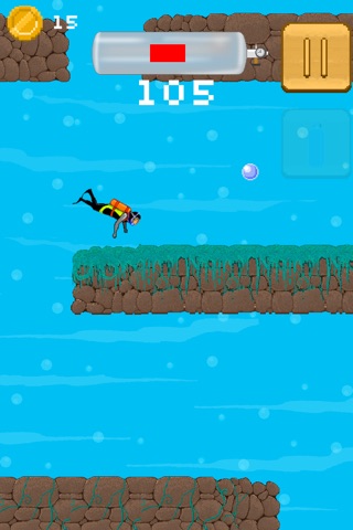 Scuba Kid - endless faller one touch arcade game, dive to the bottom of the ocean! screenshot 3