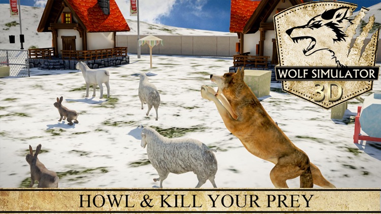 Wolf Simulator 3D - Revenge of Wild Beast and Animals Hunting Attack Game in Winter Snow Farm