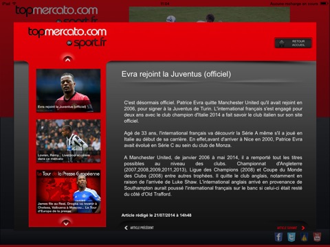 Actu foot : Top mercato pour iPad screenshot 3