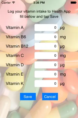 Game screenshot Vitamin Logger - Log your vitamin intake into Health App mod apk