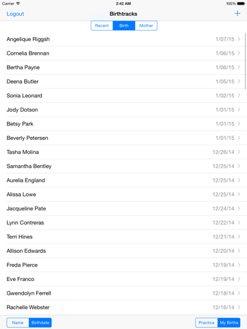 Screenshot #6 pour BirthTracks Mobile