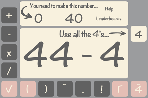 Four Fours screenshot 3