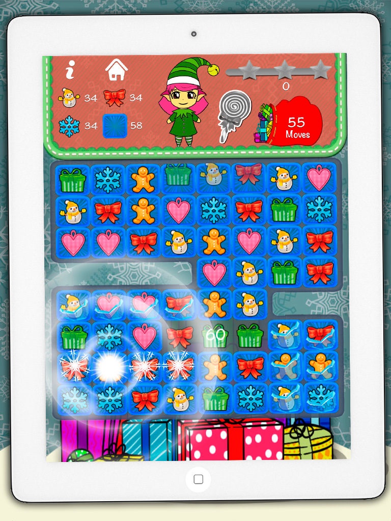 Elf’s christmas candies smash – Educational game for kids from 5 years old