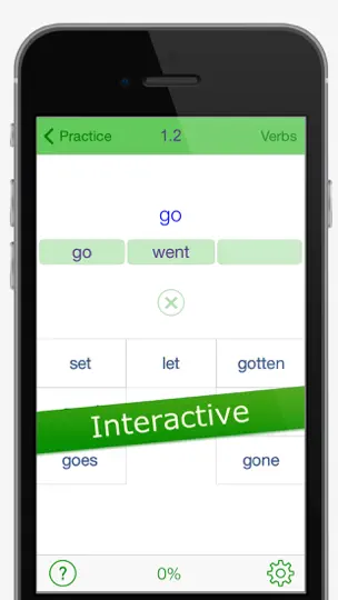 English Irregular Verbs Game - The Fast And Easy Way To Learn Verbs iPhone Ekran Görüntüsü 1