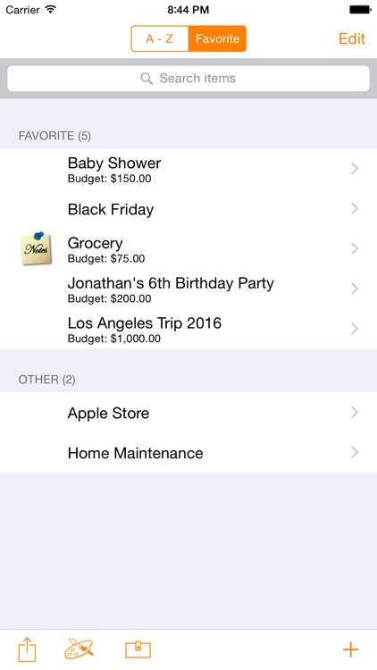 Smart Shopping List A LA CARTE