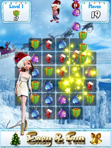 Screenshot #4 pour Santa Games and Puzzles - Swipe yummy candy to make it collect jewels for Christmas HD