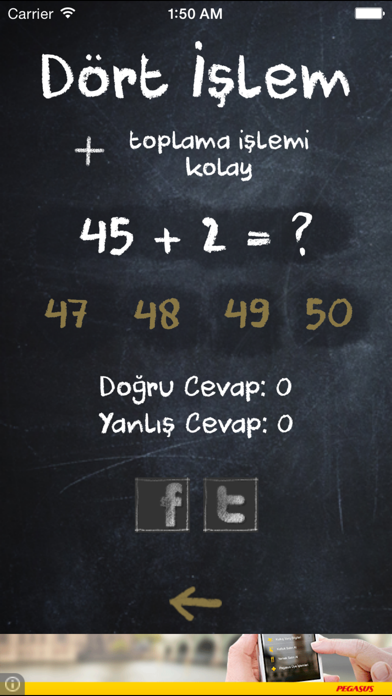 Four Operations app screenshot 3