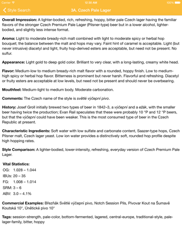 BJCP 2015 iPad screenshot 5 - Food & Drink app