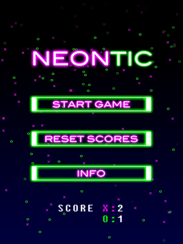 ‎NeonTic Tac Toe