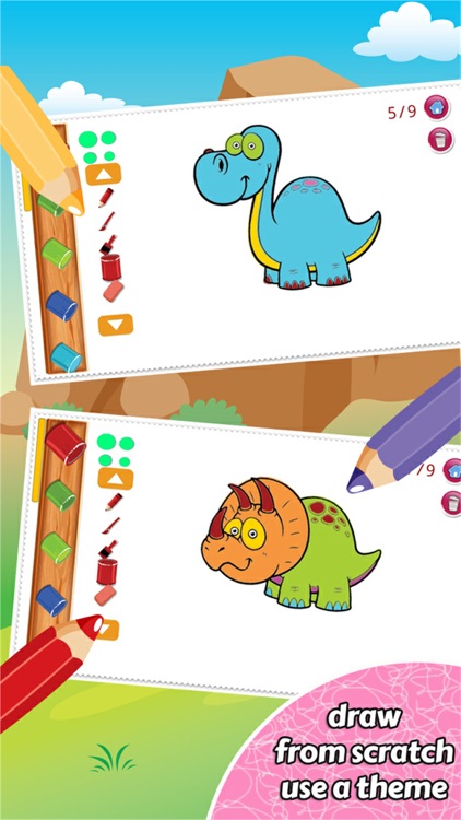 Dino Coloring Book Drawing for Kid Games