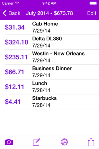 Northridge Receipts screenshot 2