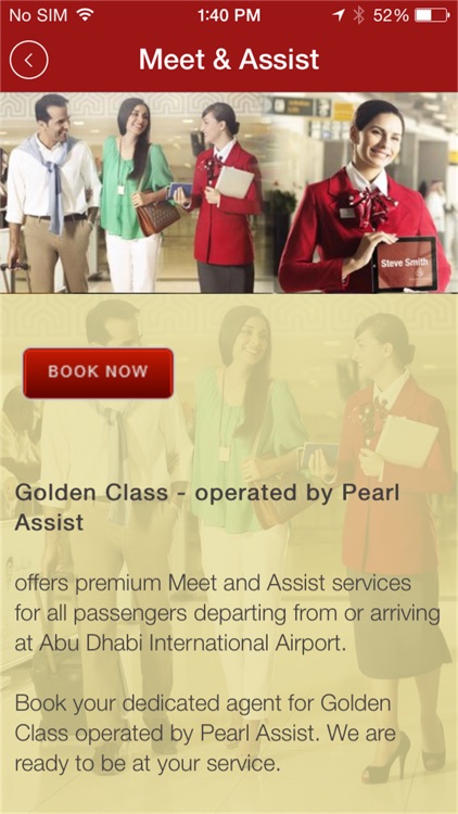 Golden Class AbuDhabi Airport screenshot-3