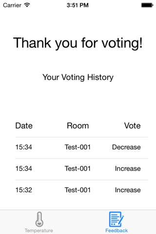 Thermovote screenshot 2