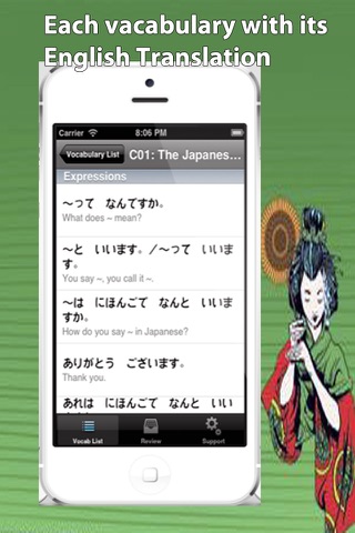 Learning Japanese Vocabulary. Great Lessons for Learning Japanese Vocabulary screenshot 2