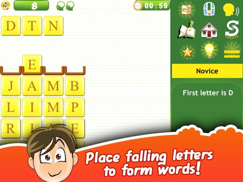 Word Blues - Falling Letters Vocabulary Builder Free screenshot 2