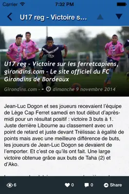 Game screenshot Girondins Infos hack