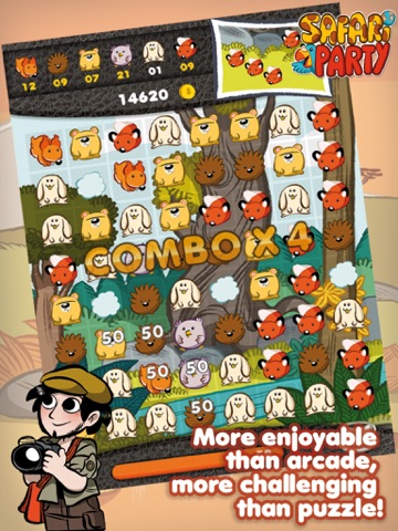Screenshot #1 for Safari Party - Match3 Puzzle Game with Multiplayer