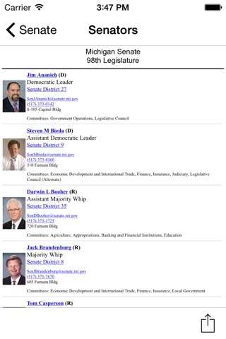 The Citizens Guide to the Michigan Legislature screenshot 3