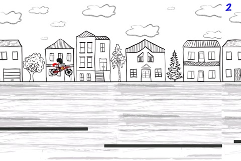 Stickman Line Biker Racer: Run and Fly Through the City screenshot 2