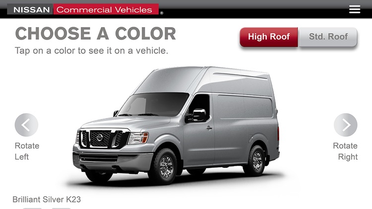 Nissan Commercial Vehicles Showroom app