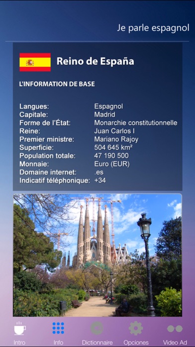 Screenshot #1 pour Je Parle ESPAGNOL - Apprendre l'espagnol guide de conversation Français Espagnol gratuitement cours pour débutants
