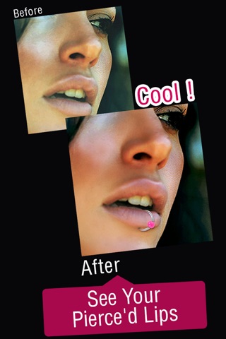 Lip Piercing Booth PRO - Try HD Lip Rings for your Cute Face or Send Piercing Idea to a Body Piercing Saloon screenshot 4