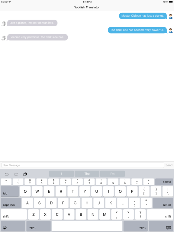 Yoddish Translator iPad screenshot