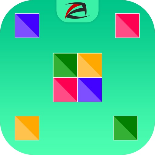 Four Square Dots Match : Connect the colourful squares